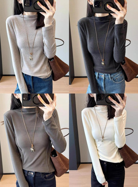 柔暖小高领~软糯舒适慕斯双面膨体暖绒保暖显瘦打底衫25冬G103012