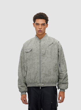 FDR 国潮美式拼接空军飞行夹克外套男女春春季情侣宽松上衣棒球服