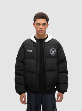 FDR 国潮高街连帽棉衣棉服男女秋冬季加厚美式情侣上衣面包服外套