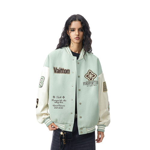 FDR官方店菱形绣花棒球服外套