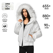 派克服厚外套男款 2025年可拆卸巨好看毛领短款 羽绒服女款 FDR 冬季