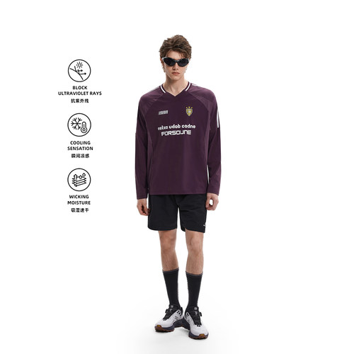 FDR官方店V领织带网眼速干t恤