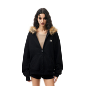 连帽卫衣外套男女春季 上衣 美式 复古毛领开衫 景研竣同款 FDR