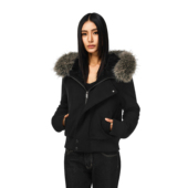 FDR官方店 外套 辣妹夹克加厚秋冬座山雕女款 可拆卸毛领美式 修身