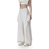 松紧腰先锋结构裤 休闲裤 女夏季 FDR官方店 户外运动宽松直筒长裤 子