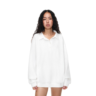 宽松插肩袖 运动卫衣男女秋季 上衣 亲肤透气翻领POLO长袖 FDR官方店