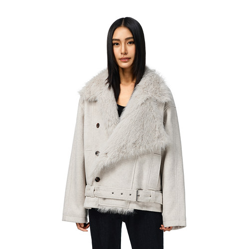 FDR官方店毛领座山雕棉服外套