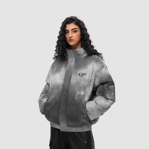 FDR国潮美式扎染立领棉衣棉服