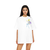 花园漫步 绣花短袖 T恤男女夏季 FDR官方店 宽松潮牌情侣装 上衣