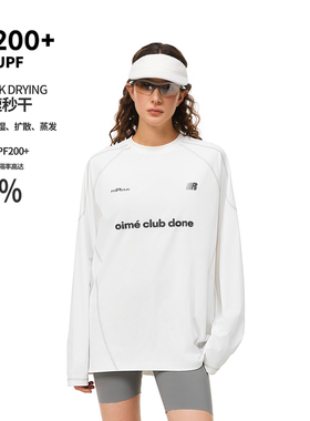 FDR官方店 R字字母拼接长袖速干衣男女户外先锋宽松情侣装运动t恤