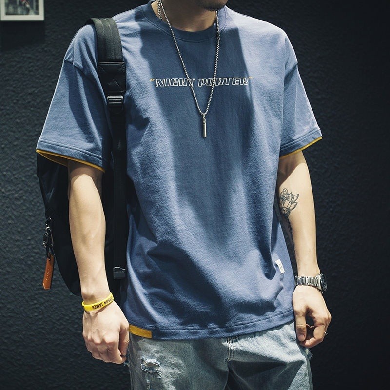 清仓捡漏男士短袖衣服潮牌潮流半袖男装夏季宽松体恤9.9包邮t恤男