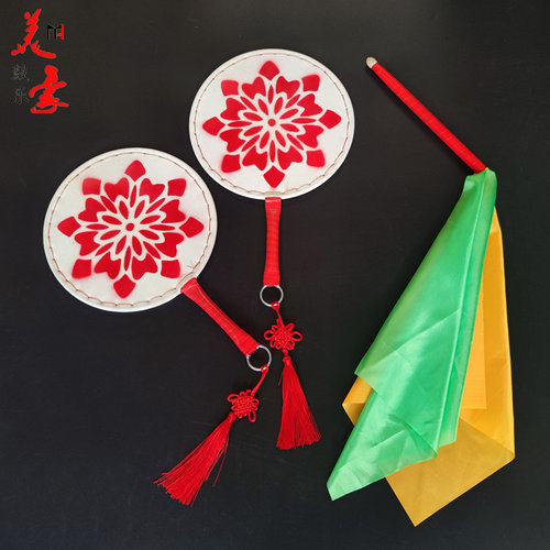 扇子鼓太平女儿鼓单面鼓羊皮扇鼓