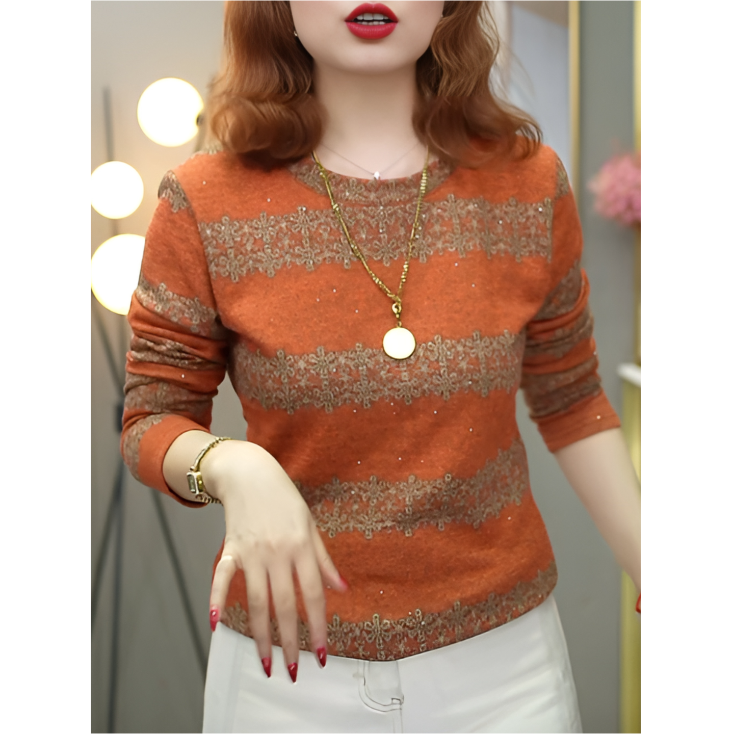 设计感花色磨毛打底t恤女秋冬新款遮肉百搭时尚减龄套头保暖内搭,女装/女士精品,T恤,淘宝优惠券,粉丝福利购,淘宝优惠卷