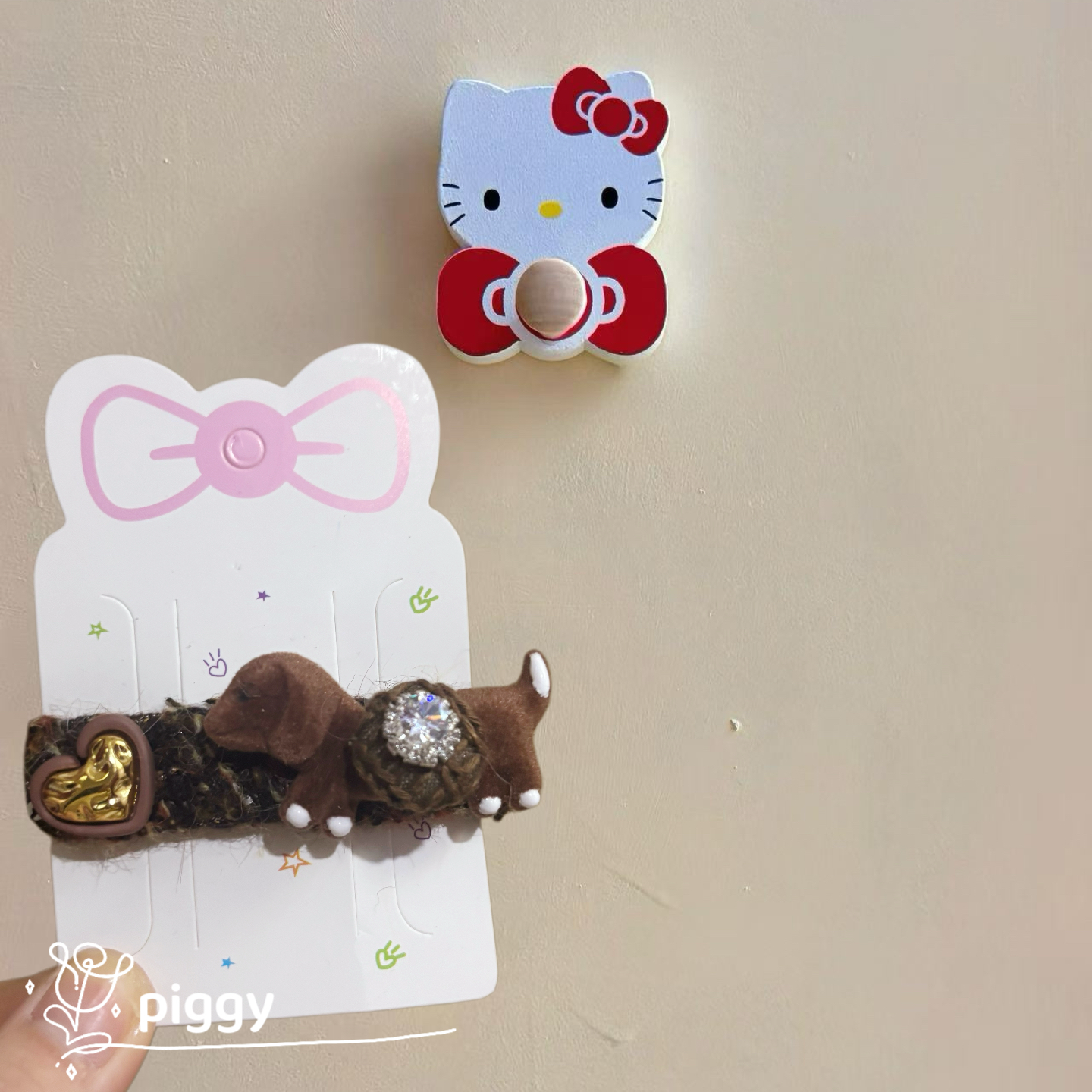 韩版气质百搭布艺掰掰夹卡通小狗BB夹甜美可爱刘海夹侧边夹女发夹