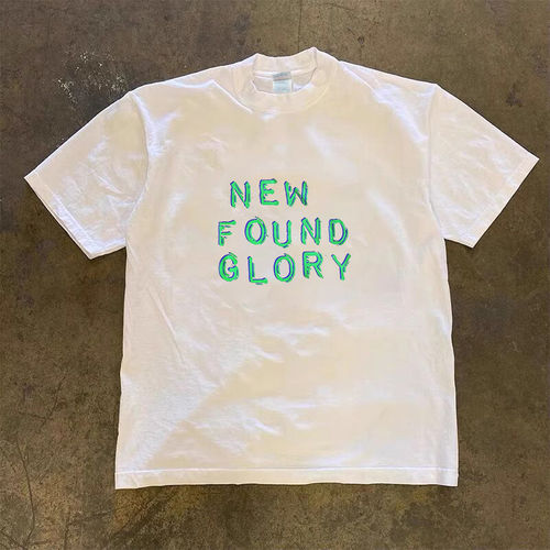 New Found Glory新发现荣耀乐队复古美式oversize夏季新款短袖T恤