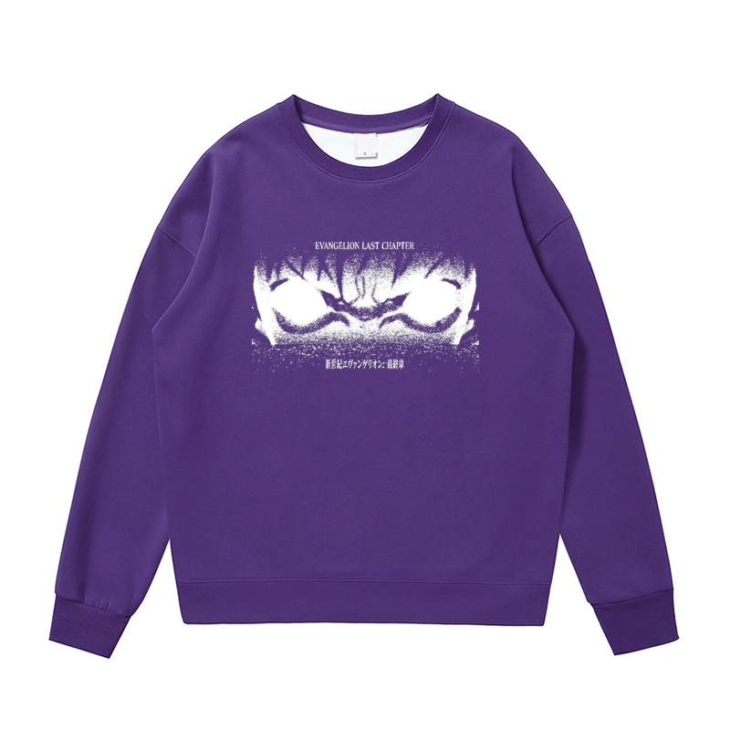 胶囊工作室日系EVA碇真嗣动漫高街落肩宽松圆领秋季连帽运动衫大