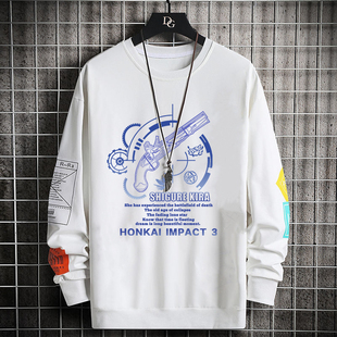 崩坏3时雨绮罗糖露星霜周边上衣长袖t恤男女二次元游戏圆领卫衣潮