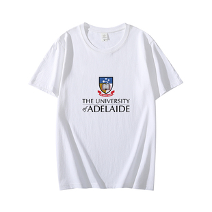 澳洲阿德莱德大学Adelaide纪念圆领短袖男女留学生聚会纯棉T恤夏