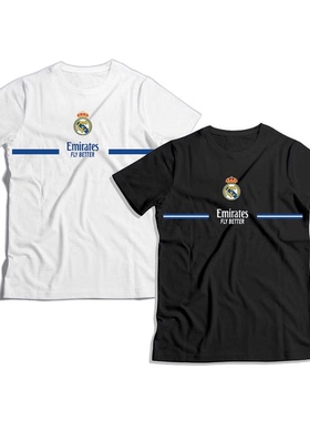 2023皇马新款足球短袖t恤男休闲运动短袖T恤米兰AC阿森纳夏季圆领