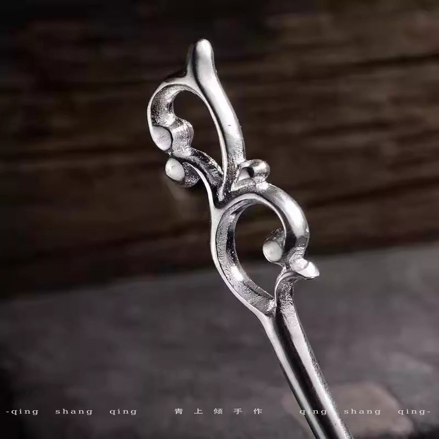 中国风复古S925银发饰长款簪子
