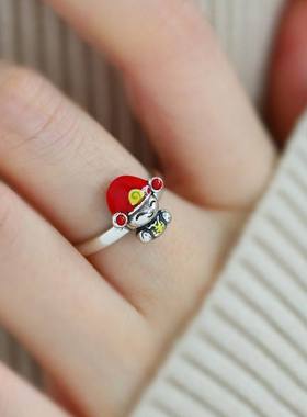 925银复古财神钱币民族小众戒指