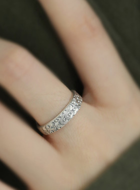 925银复古祥云纹小众高级感戒指