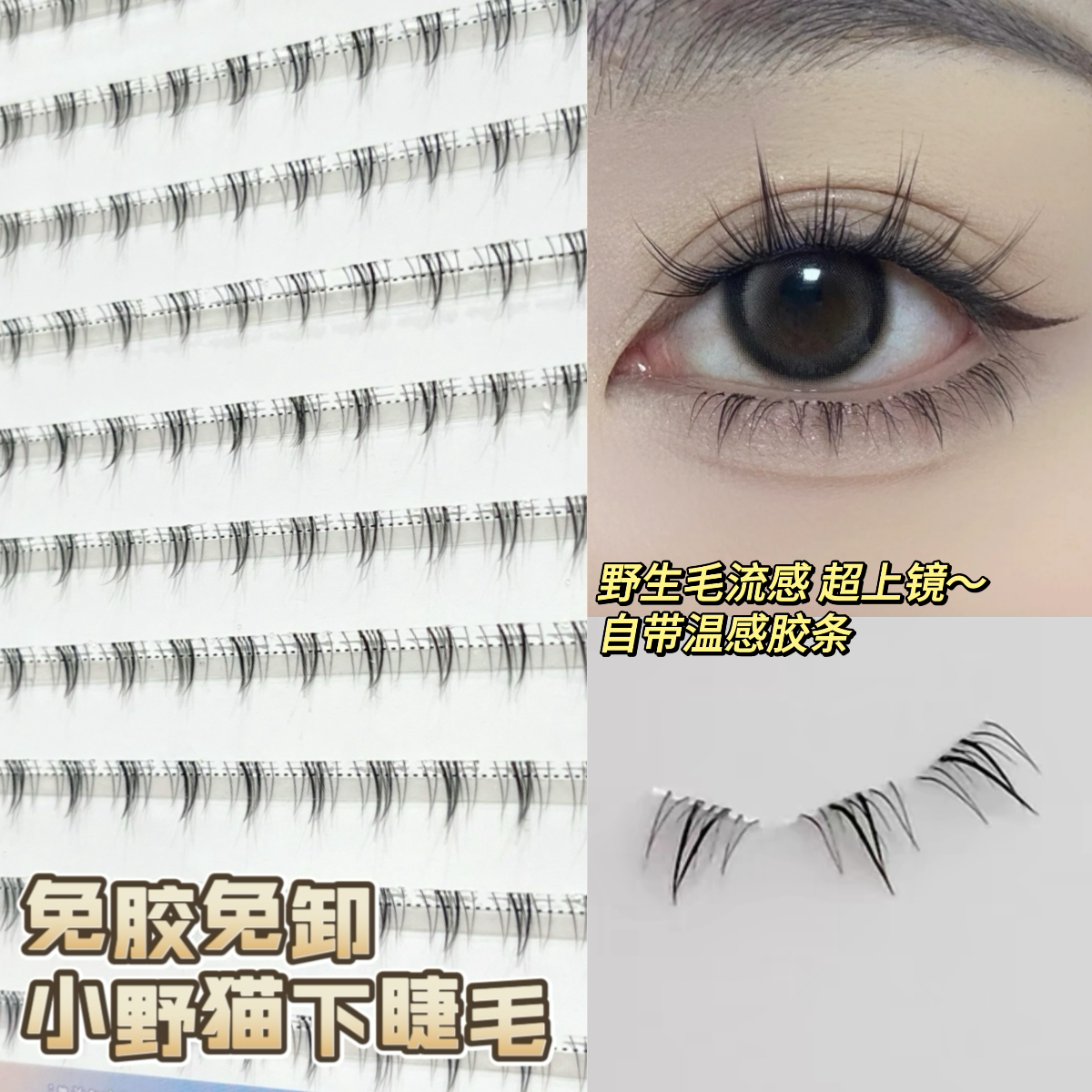 进口毛料轻奢版太阳花下睫毛