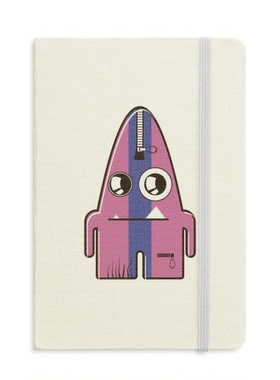 宇宙和外星条纹紫色小怪物硬质笔记本办公记事本子学生用