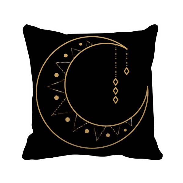 太阳月亮组合纹样图腾方形抱枕靠枕沙发靠垫双面含芯礼物安全午睡