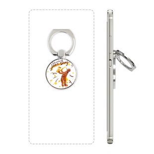 音乐水彩萨克斯图案手机支架指环多功能黏贴懒人桌面支撑礼品直播