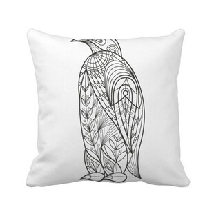 很大的鸟类绘画寒冷方形抱枕靠枕沙发靠垫双面含芯礼物安全午睡