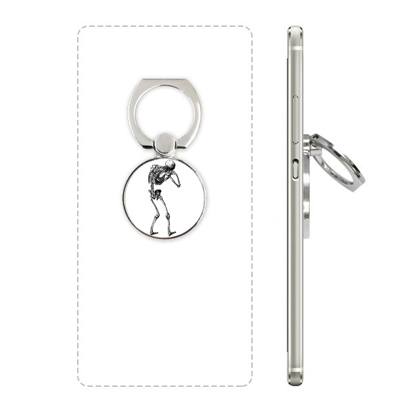 背面人体骨骼素描手机支架指环多功能黏贴懒人桌面支撑礼品直播