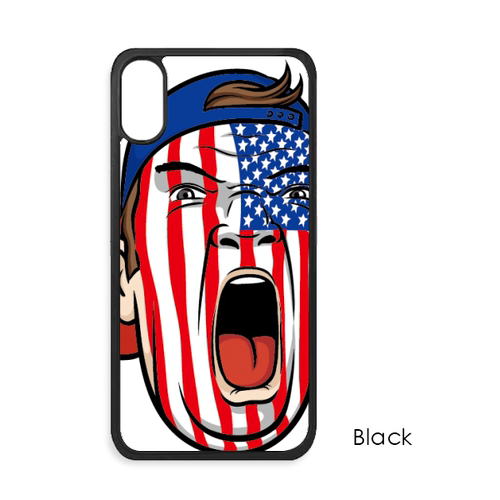 适用于iPhone旗脸谱油彩帽子Xr手机壳max手机保护套678plus硅胶11