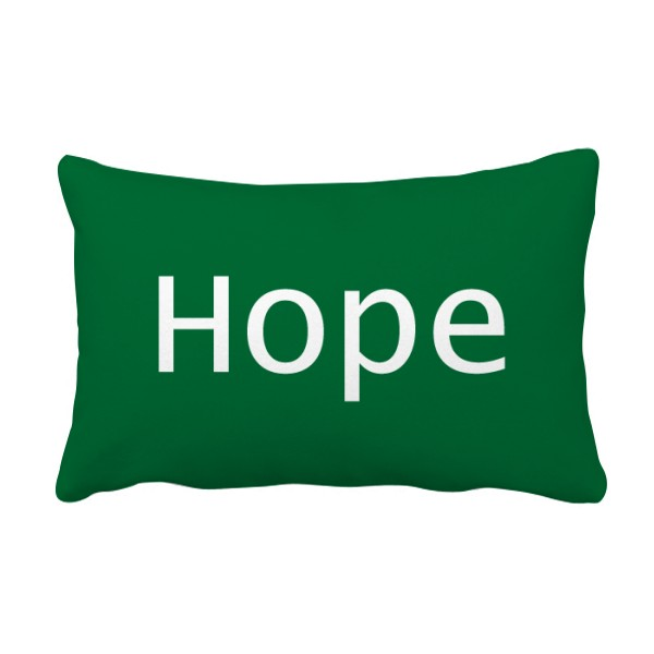 希望Hope英文励志词语抱枕靠枕腰枕沙发靠垫双面含芯礼物安全午睡