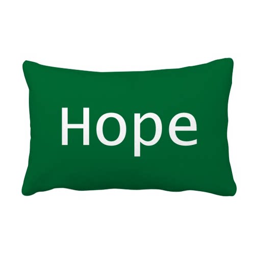 希望Hope英文励志词语抱枕靠枕腰枕沙发靠垫双面含芯礼物安全午睡