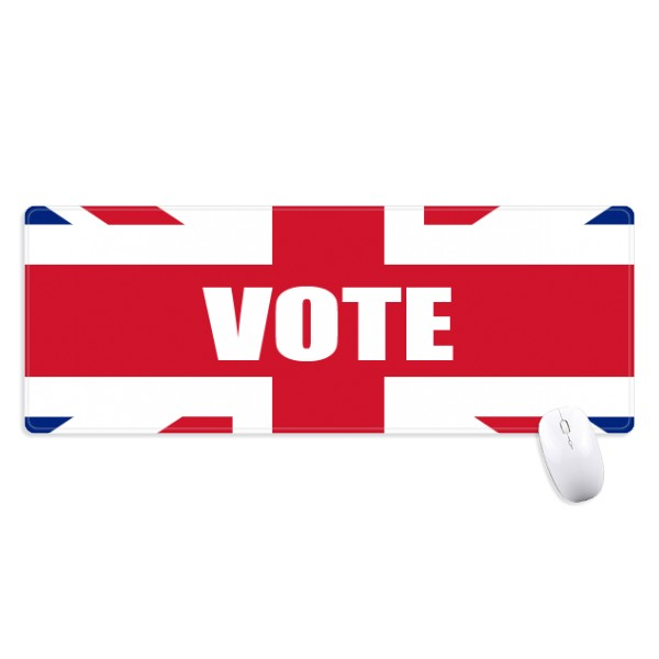 英国大选国旗Vote超大号游戏办公防滑锁边鼠标垫80x30cm