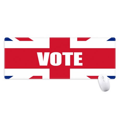 英国大选国旗Vote超大号游戏办公防滑锁边鼠标垫80x30cm