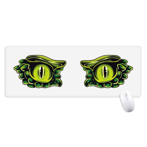 卡通动怪兽狸眼睛装饰超大号游戏办公防滑锁边鼠标垫80x30cm
