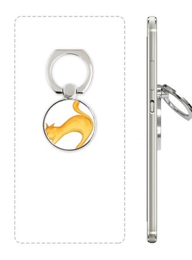 喵吉那些猫之橙色猫咪手机支架指环多功能黏贴懒人桌面支撑礼品