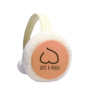 只是个桃子趣味手绘潮牌冬季可折叠保暖耳套耳罩护耳挂耳包