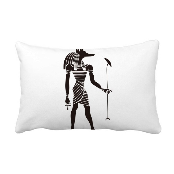 埃及黑白阿努比斯兽人抱枕靠枕腰枕沙发靠垫双面含芯安全午睡