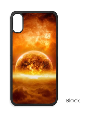 适用于iPhone着的金红色星球图案Xr手机壳max保护套678plus硅胶11