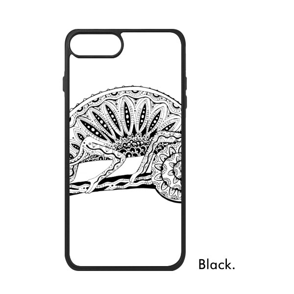 适用于iPhone长尾蜥蜴动物黑白Xr手机壳max保护套678pro硅胶112