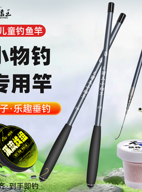 BKBKBKBK小物钓鱼竿新手入门套装迷你小手竿超轻硬儿童鱼竿鳑
