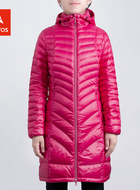 ARCTOS极星户外女中长款白鹅绒轻量防泼水防漏绒羽绒服AGDD22510