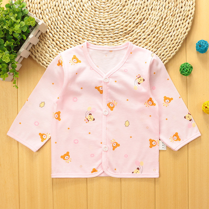 남성과 여성의  를위한  봄 여름 얇은 옷 순면 긴팔 카디건  여름 탑 3-6-12 개월