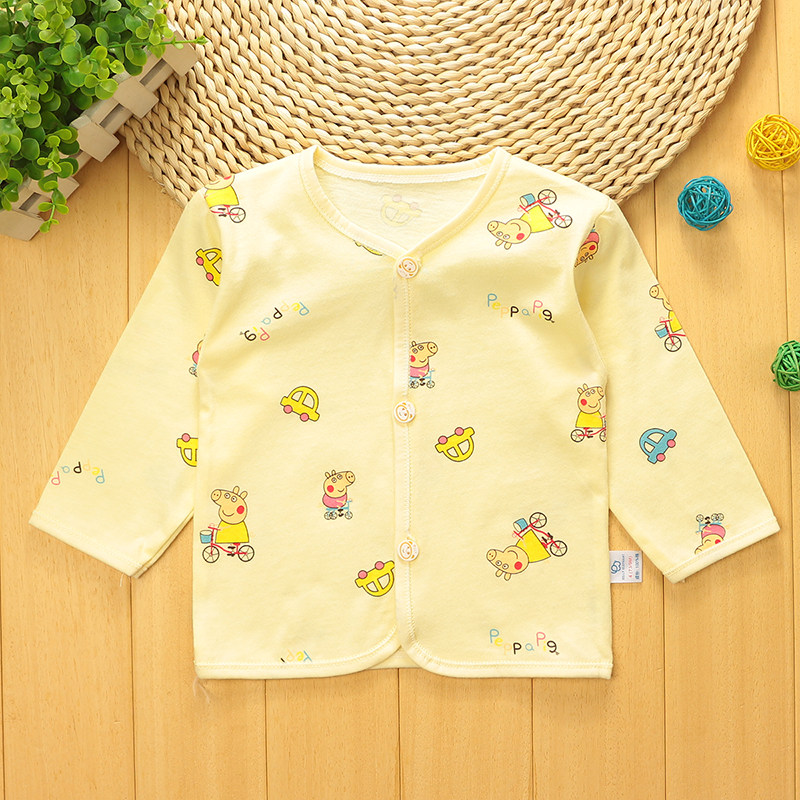 남성과 여성의  를위한  봄 여름 얇은 옷 순면 긴팔 카디건  여름 탑 3-6-12 개월