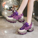 2026新款 女款 超火紫色厚底女士鞋 老爹鞋 子爆款 鞋 紫色流行女鞋 今年