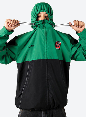 【代购】市井店 DGK 美版潮牌嘻哈街舞滑板Saga连帽冲锋夹克外套