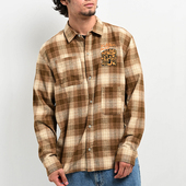 代购 市井店 Killer Acid美版 潮牌嘻哈街舞滑板Skully格纹衬衫